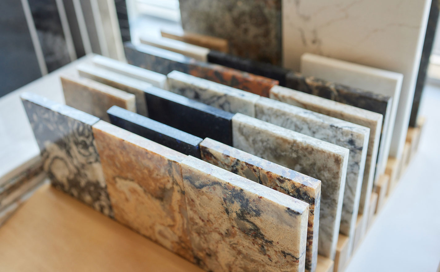 Precision processing of stone from slabs, encompassing cutting and *Profiling of all types